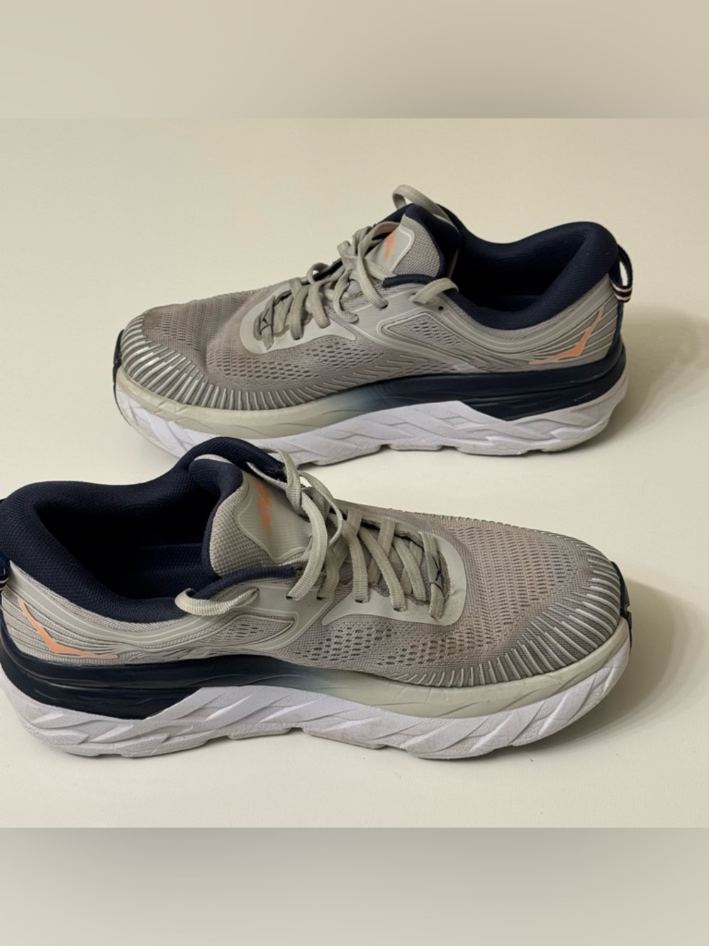 Hoka Bondi 7 Lunar Rock Black/Iris Women's Running Shoes Size 9.5 - Picture 6 of 10